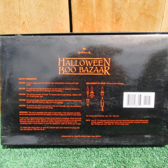 2 Sets of Hallmark Ghost Halloween Boo Bazaar Blinkers String Lights Plastic - Picture 3 of 8